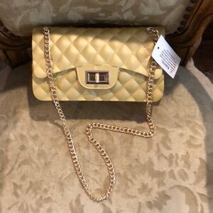 Gold Unbranded Crossbody PU Bag NWT